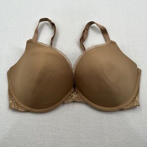 Ambrielle Bra 36D Underwire Beige Tan Plunge 179-5025